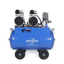 Hot selling 2 cylinder 3hp 50L mobile printing spray quiet silent oil free air compressor